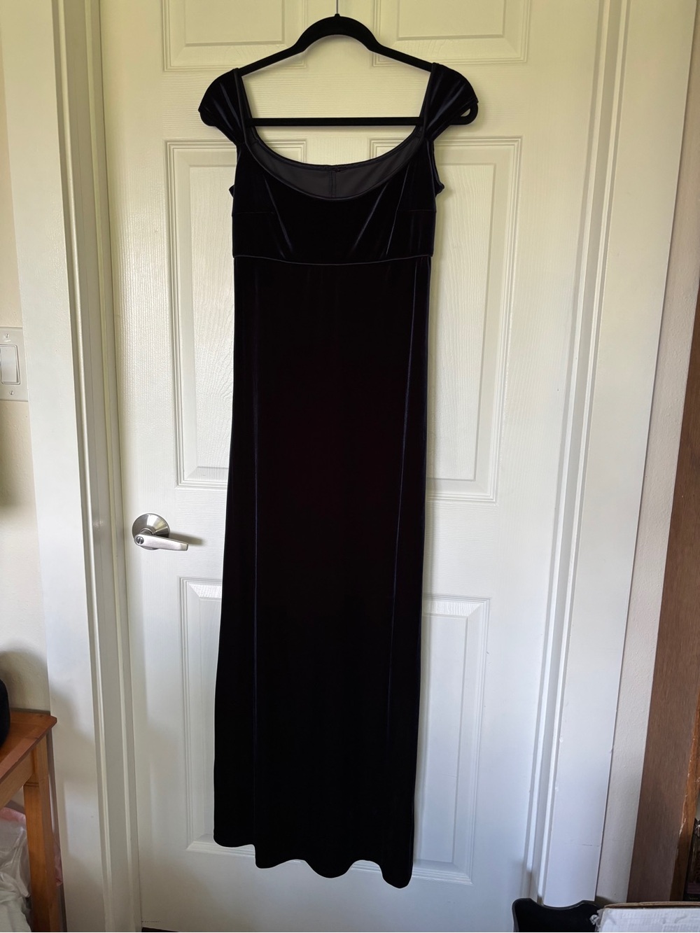 Scott McClintock Navy Velvet Maxi Dress